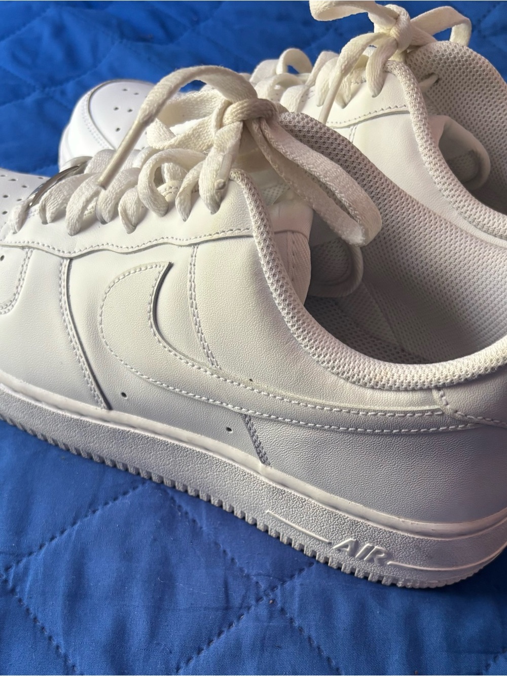 Nike Men’s White Leather Low-Top Sneakers
